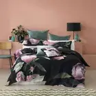 Bianca Charmaine Black Duvet Doona Quilt Cover Set Queen, King, Super King Size