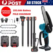 Cordless 6" Pole Chainsaw Tree Pruner Tool Telescopic Battearry Chger 18V