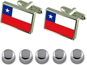 [Select Gifts] Shirt Dress Studs Chile Flag Cufflinks