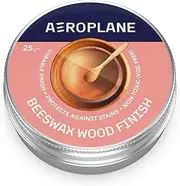 [AEROPLANE] Beeswax Wood Finish - Easy to apply top coat for wood, sealer and wax-smooth finish, Matte Finish can be buffed to satin (25 gm)