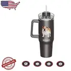 Ultimate 40 Oz Stainless Steel Tumbler with Bulldog Design – Travel Companion