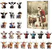 Highland Cattle,Christmas 2024,Cute Highland Cow 2024，Collectible Funny Cow Set, for Kids & Adults