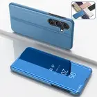 For Samsung Galaxy A54 A35 A34 A25 A24 Mirror Flip Stand Slim Plating Phone Case
