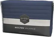 Ardor Boudoir Quilted Valance, Queen, Navy