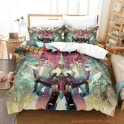 v607 Bed Sheets Tengen Toppa Gurren Lagann Bedding Set Cartoon Anime three-piece set Adult Kid Bedroom Duvetcover Sets Cool Mecha 3-Piece Bedding Set