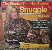 NWT Snuggie Super Soft Fleece Leopard Print Blanket W/ Sleeves New In Box