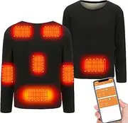 [IMYOGI] Cozy Heated Underwears, 3 Heating Level Smart APP Control Men Women Electric Thermal Base Layer for Outdoor Sport