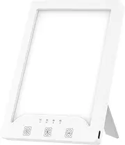 SAD Light Therapy Lamp Led Therapy Light 10000 Lux Daylight Box Portable Natural Sunlight Lamp with 10 Adjustable Brightness Levels Touch Control LED Spectrum for Home Office