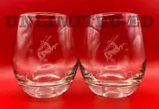 SET of 2 - Remy Martin Round Lowball Rock Glasses BRAND NEW - VSOP Cognac France