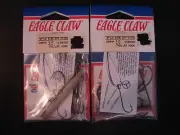 2 packs Eagle ClawTrailer Hooks size 3/0 model 259HA Bronze 10 hooks per pack