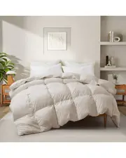 Unikome 360 Thread Count Extra Warmth White Goose Feather & Down Comforter