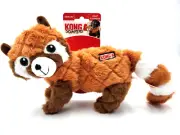 KONG Scampers Red Panda Medium Plush Low Tone Squeaker Dog Toy 11x8"