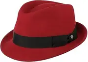 [LIERYS] Classic Wool Trilby Women's/Men's Hat Made of Wool Felt - Outdoor Hat Water-Repellent - Rain Hat Packable (Crushable) - Felt Hat Fedora Summer/Winter