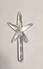 VINTAGE CLEAR GLITTER STAR Ceramic Christmas Tree SMALL TOPPER