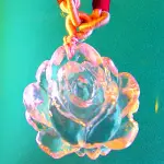 【開運陶源】水晶琉璃項鍊 粉晶玫瑰(粉水晶)