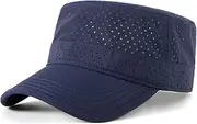 [Generic] Men's Hat Spring and Summer Men's Quick Dry Flat Cap Waterproof Baseball Cap Breathable Outdoor Sports Riding Hat