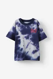 [Cotton On Kids] Cotton On Kids - Jonny Short Sleeve Graphic Print Tee - Navy blazer tie dye/bro 9-10 NAVY BLAZER TIE DYE/BRO