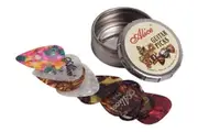 Set of 12x Alice Guitar Picks - Variety Pack - Celluloid - Small Round Tin