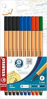STABILO Fineliner - point 88 - Pack of 10 - Office Colours