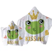 Kiss Me Cute Princess Frog Towel with Hood
