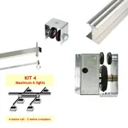 Jupiter II Light Mover Kit 4: Suit 2-6 Lights with 4M Rail & X Bar & Motor Unit