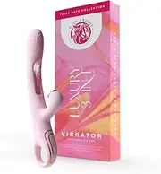 Luxury Vibrator 3-in-1 Clitorious Stimulator, G Spot Dildo, Clit Sucker, Flapping Vibrator Sex Toy for Women, Internal & Clitorious Massager, Water-Resistant, Womens Adult Sex Toys