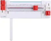 zolyet 4in1 Paper Trimmer Rotary Cutter 23cm Cut Length for A3 A4 Paper Width Desktop Paper Cutting with Auxiliary Rulers for Straight, Dotted, Crease Lines Craft Paper Photos White