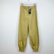 Nasty Gal Barrel Pants Balloon Twill High Waist Boyfriend Sand Womens US 2 NWT