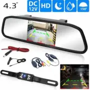 Car Reverse Parking Rearview Mirror 4.3"Digital LCD Display Monitor w/Camera Kit (for: Honda Civic)