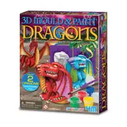 4M 3D Mould & Paint Dragons Creative Art/Craft Kids/Toddler Activity Kit 5y+