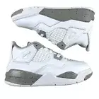 Air Jordan 4 Retro White Oreo Tech White TD Toddler Size 9C BQ7670-100 New