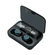 F9-47 Bluetooth 5.1 TWS Wireless Headphones LED Digital Display Earphones Music Touch Control Earbuds Sport Waterproof Headset - Black