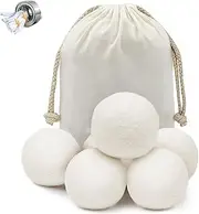 OFFAXE Wool Dryer Balls, Pack of 6 Reusable Wool Laundry Balls, Speed Up Drying Time, Fabric Softener, Wool Dryer Balls for The Washing Machine to Prevent Yourself