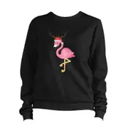 Festive Flamingo Sweatshirt Pullover Jumper CrewneckHoodie sweatshirt