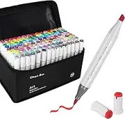 Alcohol Markers Brush Tip, 120 Colours Dual Tips Art Markers, Brush & Chisel Tip Alcohol Based Permanent Colouring Markers Drawing Pens for Kids Adults Artist Calligraphy Sketching Bullet Journal