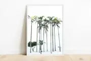 Palm Tree Beach & Ocean Art Print. A3 A2 A1 Sizes