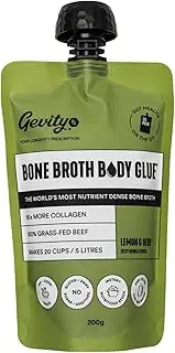 Gevity Rx Bone Broth Body Glue Concentrate Go Pack Lemon & Herb G/F 200g