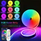 Neon LED Strip Lights 12-24V 84LEDs/M Silicone Neon Rope Light Bluetooth Music S