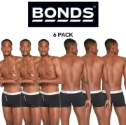 Bonds Mens Guyfront Trunk Seamless Side Comfortable Functional Fly 6 Pack MZVJSI