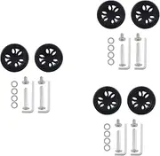 Barbuly 3set 50mm X12mm Luggage Wheels Wear Resistant PU Caster Suitcase Replacement Wheels Luggage Replacement Wheels