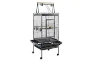 YES4PETS 174 cm Large Bird Budgie Cage Parrot Aviary With Metal Tray and Wheel