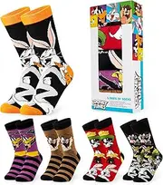 [Looney Tunes] Men's Socks, Pack of 5, Colourful Socks, Funny Socks