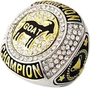 Goat Championship Ring Award Gift Trophy for Tournament or League Champion Winner Greatest of All Time G.O.A.T.