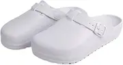 [Colaxi] Lightweight Women Nursing Shoes, Slippers Non, for Home, 39, White