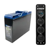 Adventure Kings 120Ah Slim Deep Cycle AGM Battery + 12v Accessory Panel