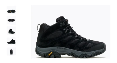 Merrell Moab 3 Mid Vent Black Night Hiking Boot Shoe Men's US sizes 7-15/NEW!! W