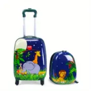 Travel Suitcase Wheels - Durable Canvas & Aluminum Frame, Lightweight, Giraffe
