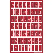 Self Stick Reusable Glass Etching Stencils Alphabet Lowercase