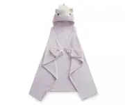 Children's Hooded Plush Minky Fleece Purple Unicorn Blanket Throw, 40" X 50"
