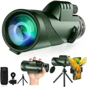 PhysioPhyx 80X100 Monocular-Telescope High Powered Monocular for Adults Monocular for Smartphone Adapter Monocular Telescope Hunting Wildlife Bird Watching Travel Camping Hiking